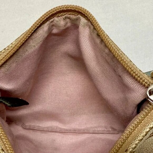 Coach Small Wristlet Multicolor Colorblock Wallet Signature Khaki Canvas GUC - Picture 8 of 11